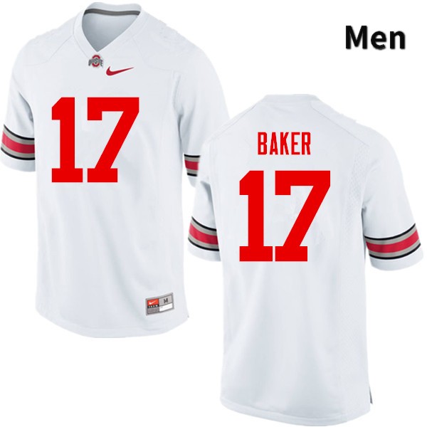 Ohio State Buckeyes Jerome Baker Men's #17 White Game Stitched College Football Jersey